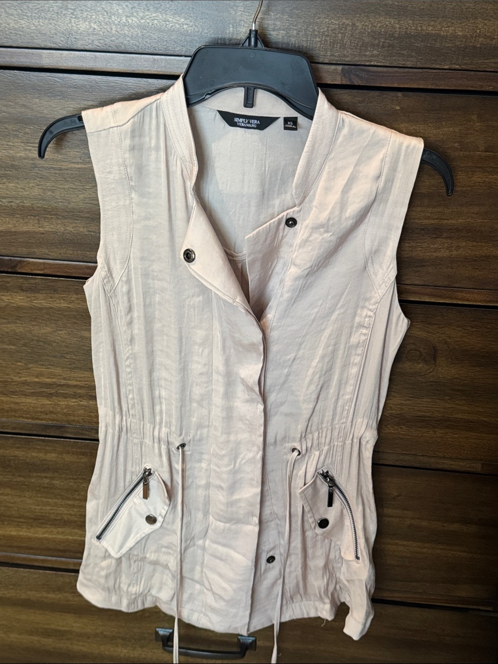 Simply Vera Vera Wang Light Pink Sleeveless Utility Vest